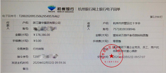 浙江建華集團(tuán)黨員、員工和商戶奉獻(xiàn)愛(ài)心